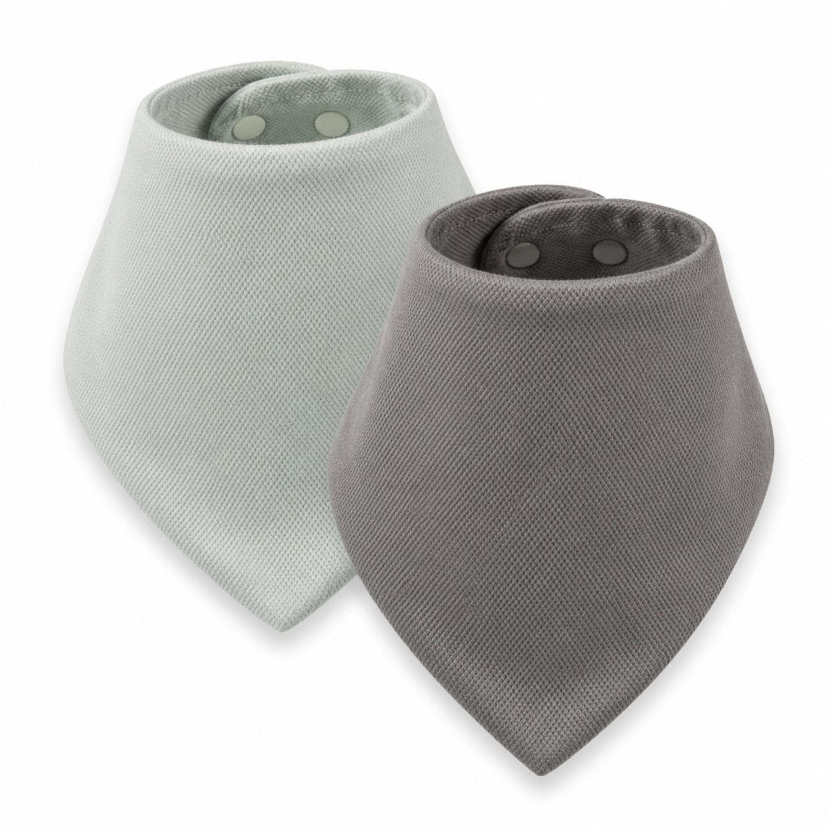 Kaffle Bandana Bib 2 Pack - Aqua/Grey