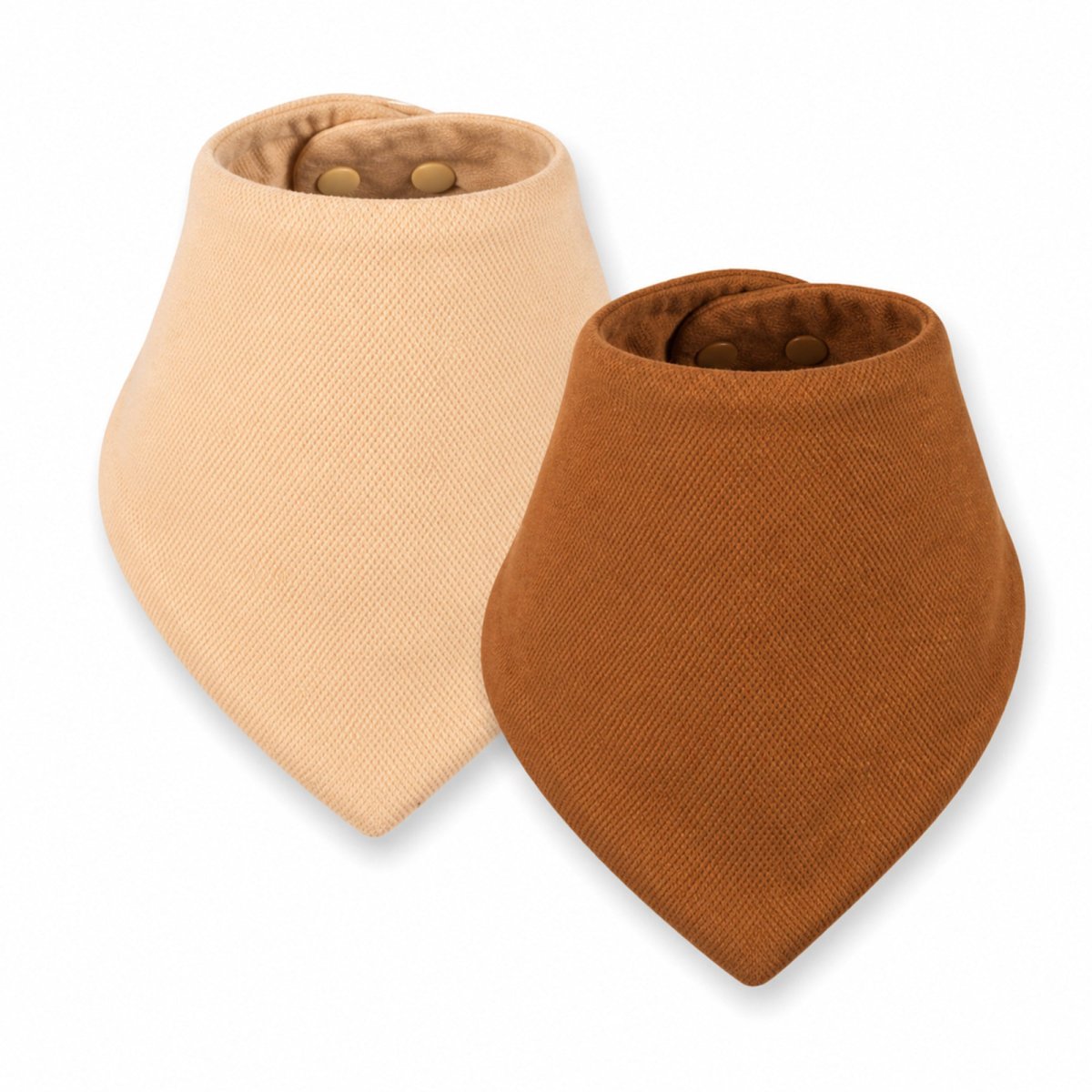 Kaffle Bandana Bib 2 Pack - Beige/Rust