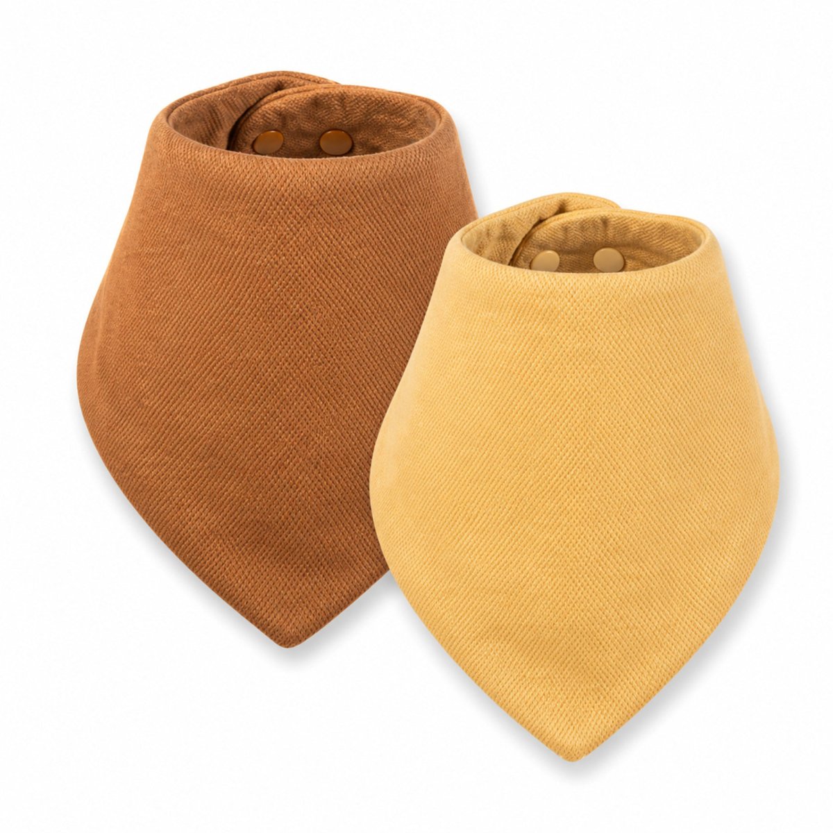 Kaffle Bandana Bib 2 Pack - Tan/Brown