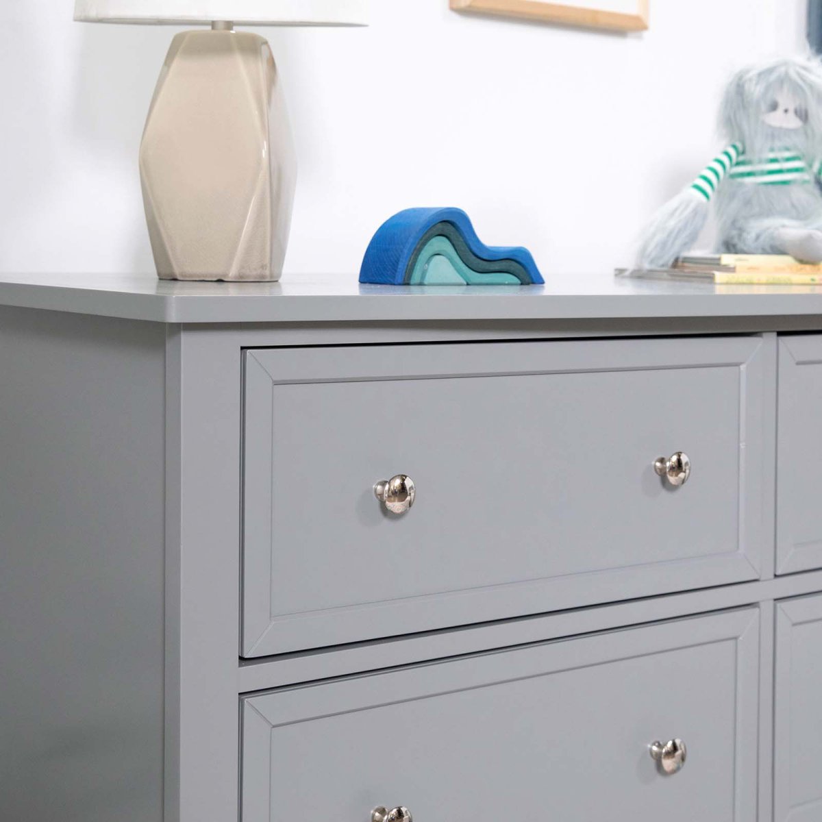 Kalani 6 Drawer Double Wide Dresser Grey