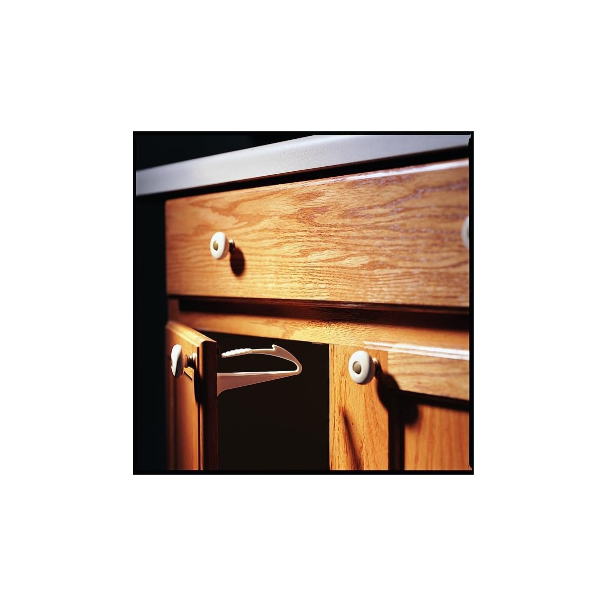 Adhesive Mount Cabinet & Drawer Lock - 4 Pack