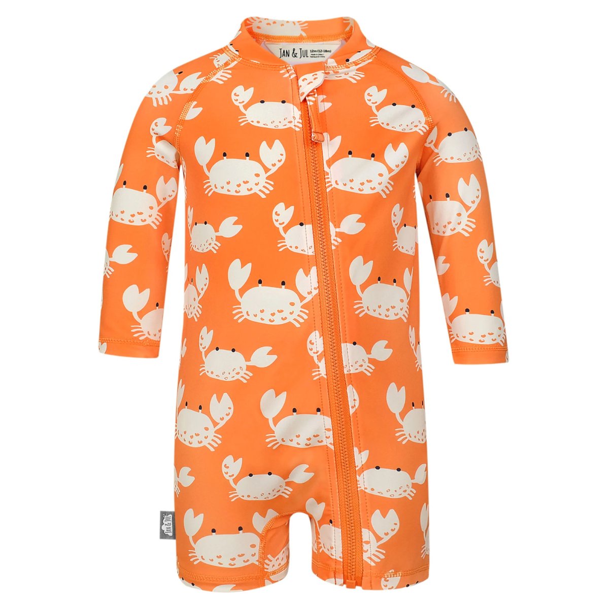 Kids One Piece UV Sun Suit - Crabby Crab X- Large
