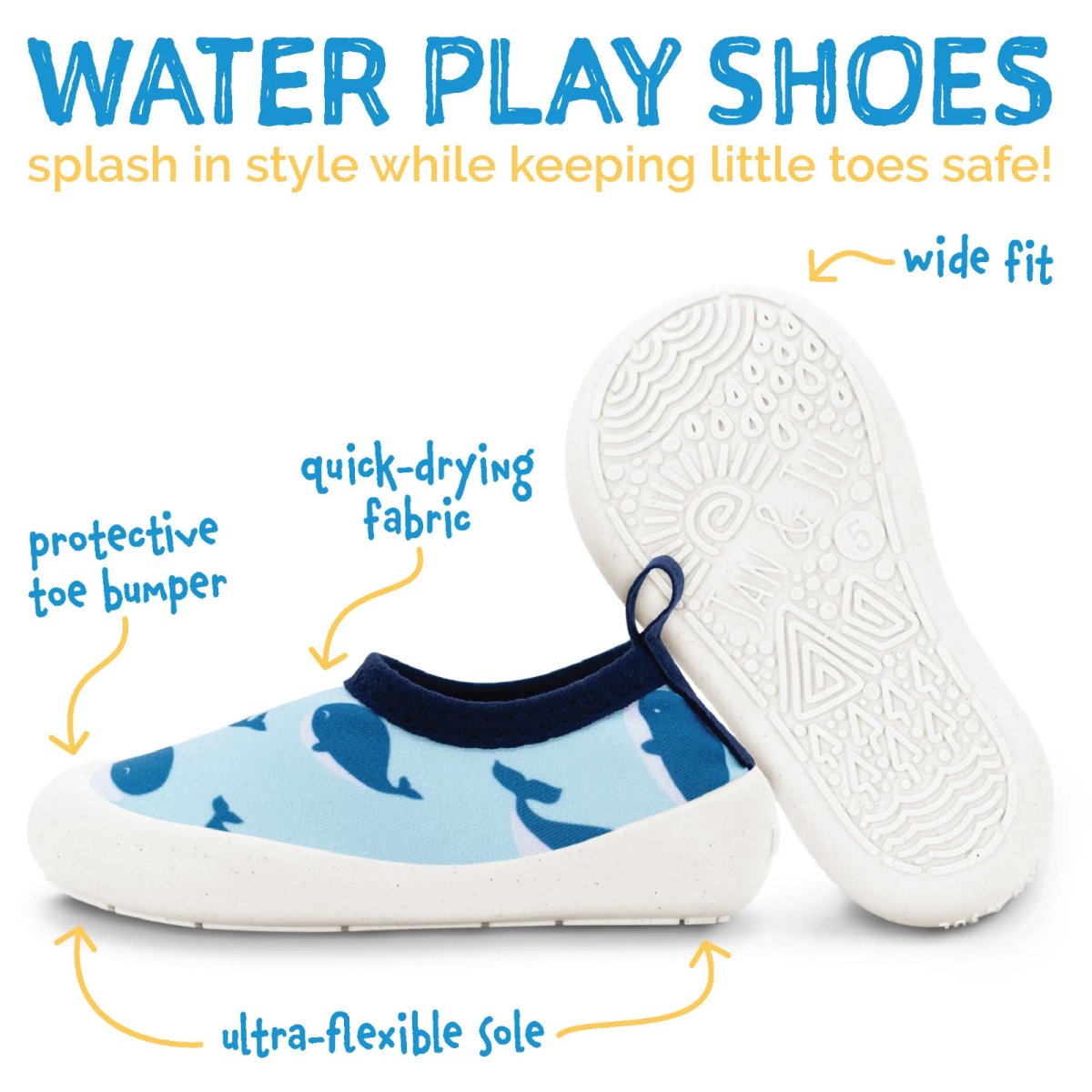 Kids Water Shoes - Green Tropical