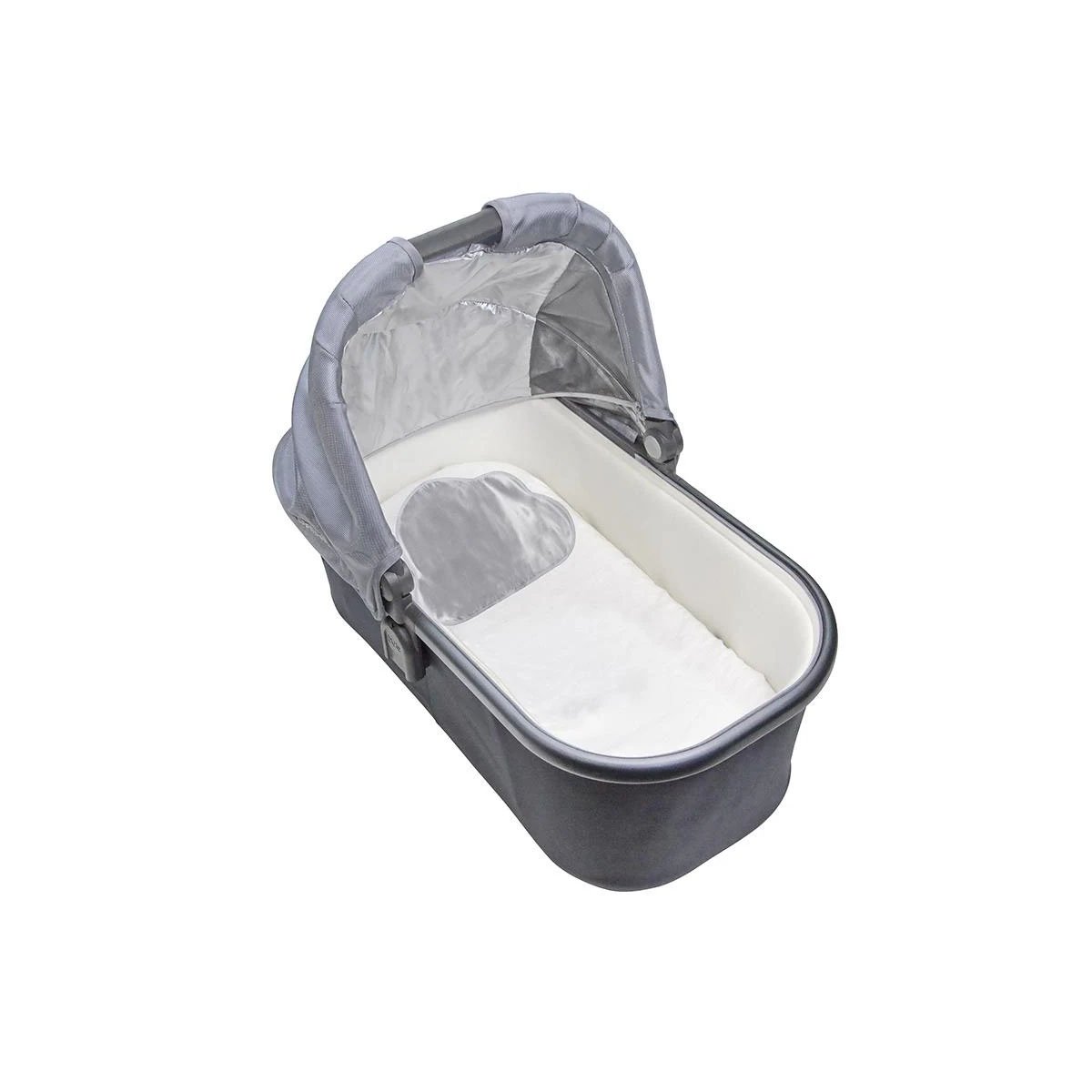 Flannel Bassinet Sheet with Satin Cloud White