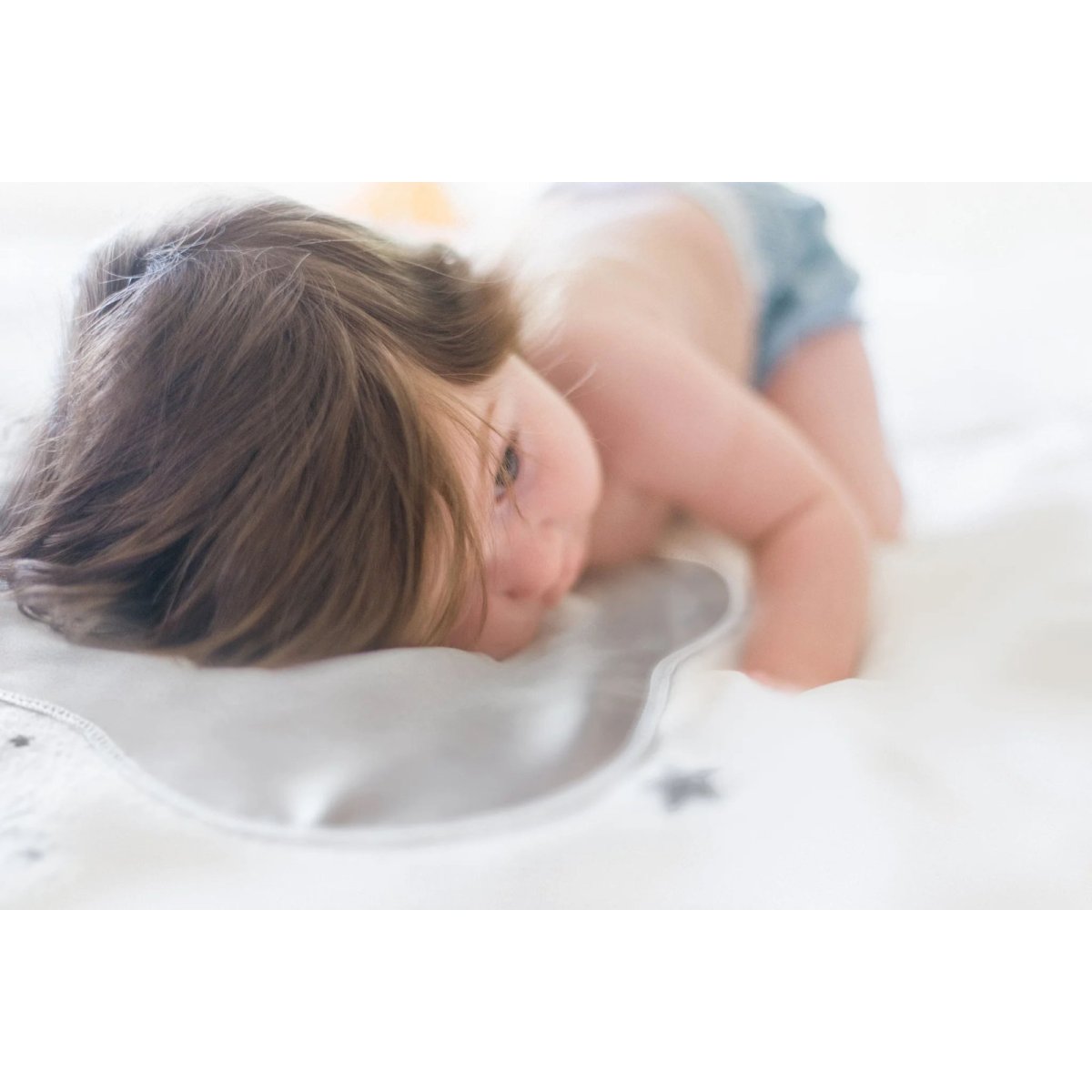 Flannel Bassinet Sheet with Satin Cloud White