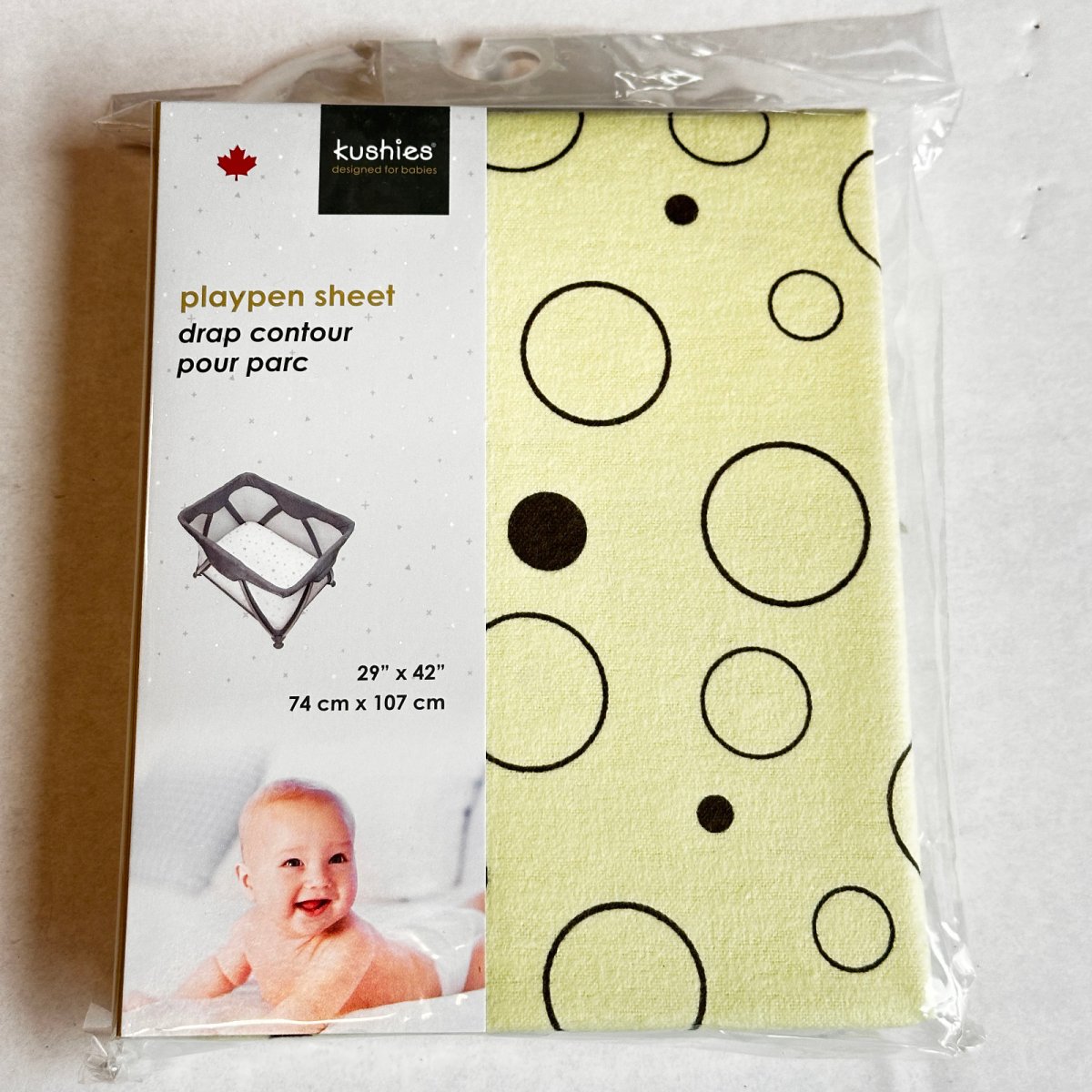 Flannel Playpen Fitted Sheet - Green Bubbles