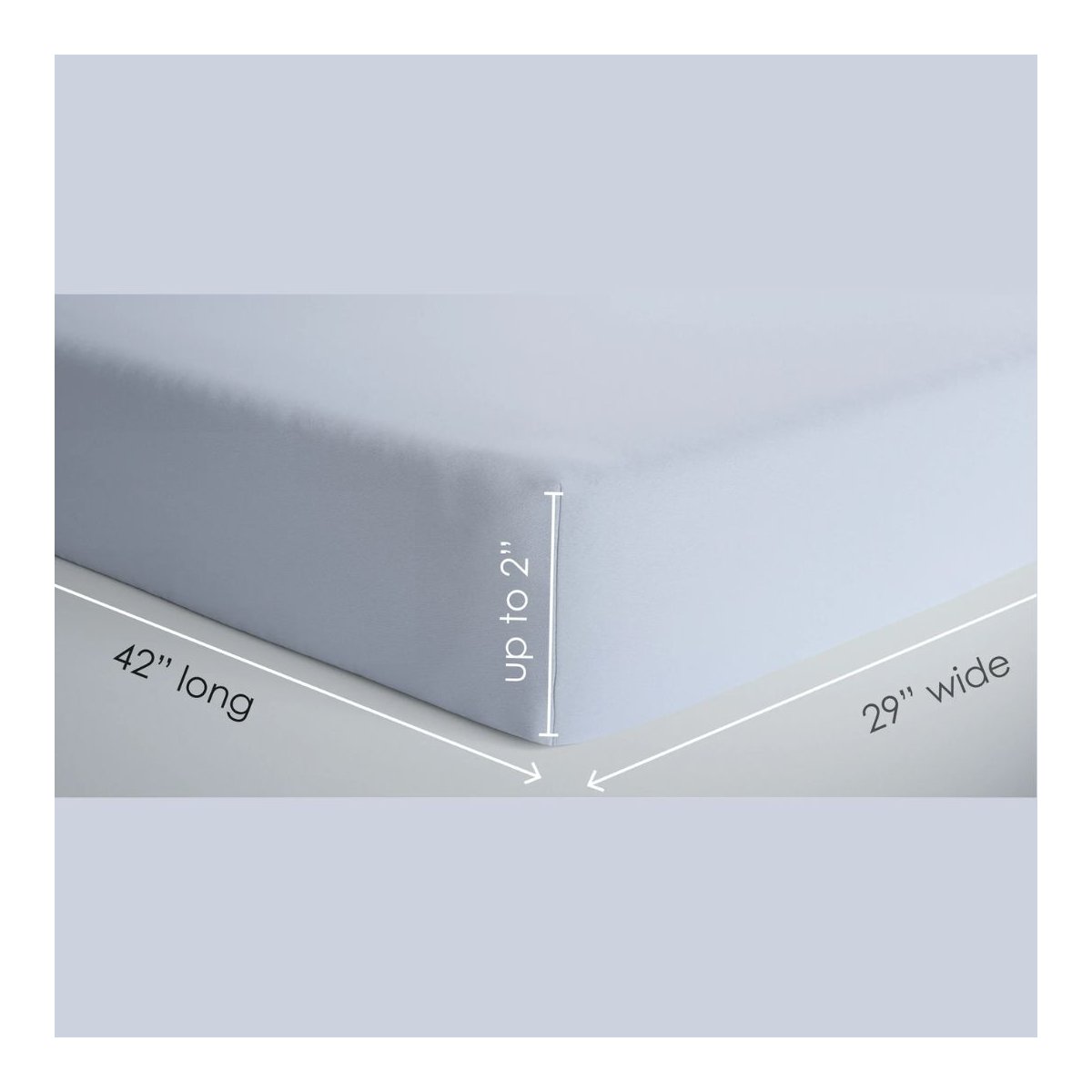 Flannel Playpen Fitted Sheet - White