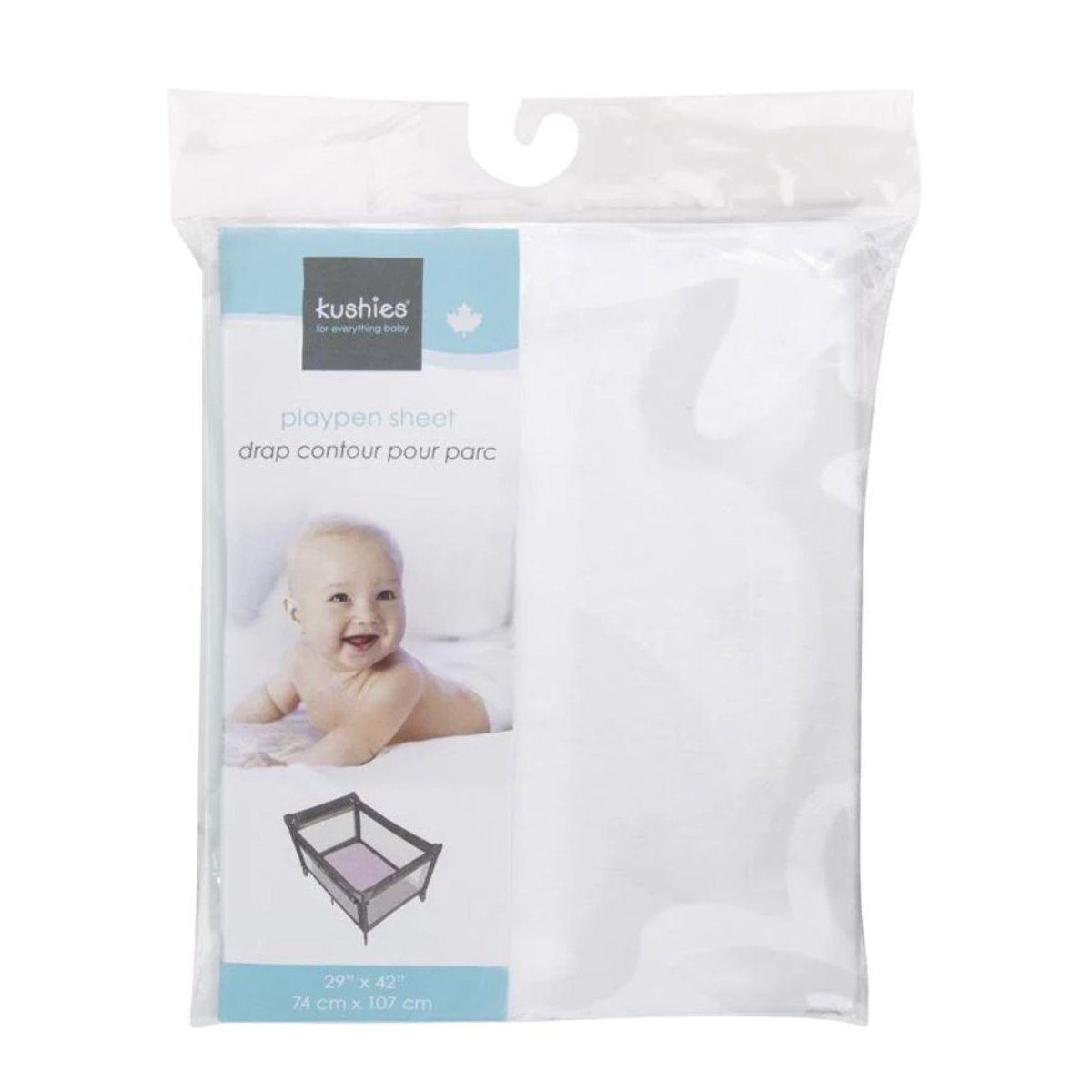 Flannel Playpen Fitted Sheet - White
