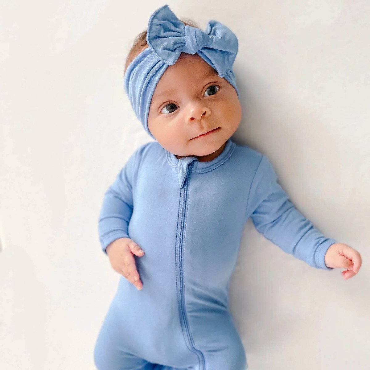 Zippered Footie - Periwinkle