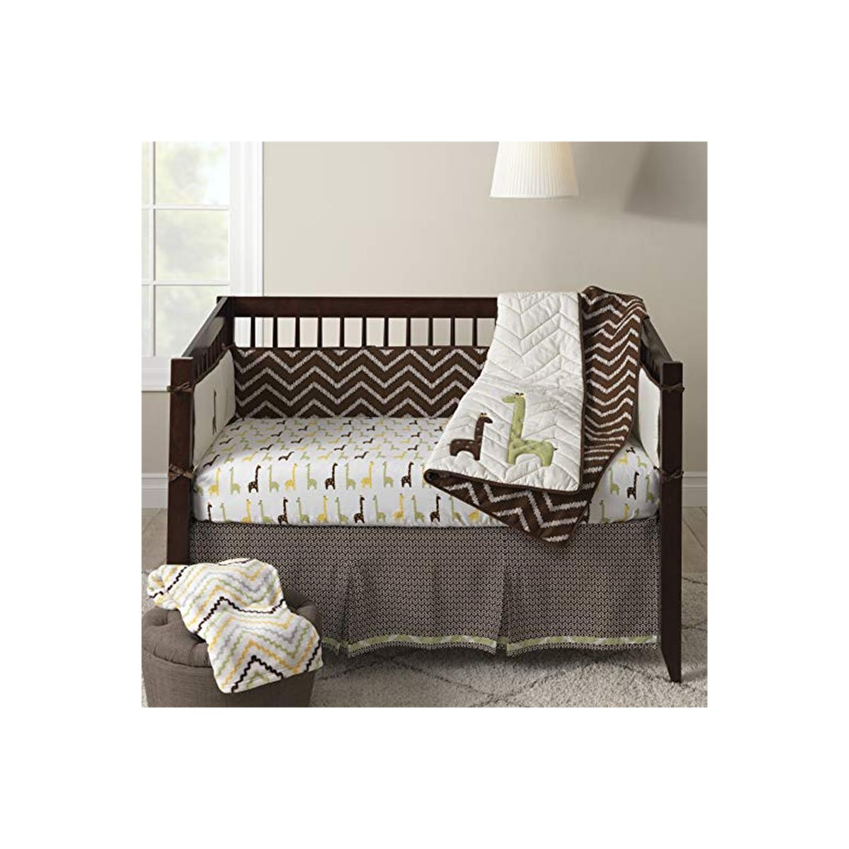 Lamb and Ivy Giraffe Collection Dust Ruffles - Mego Pleated