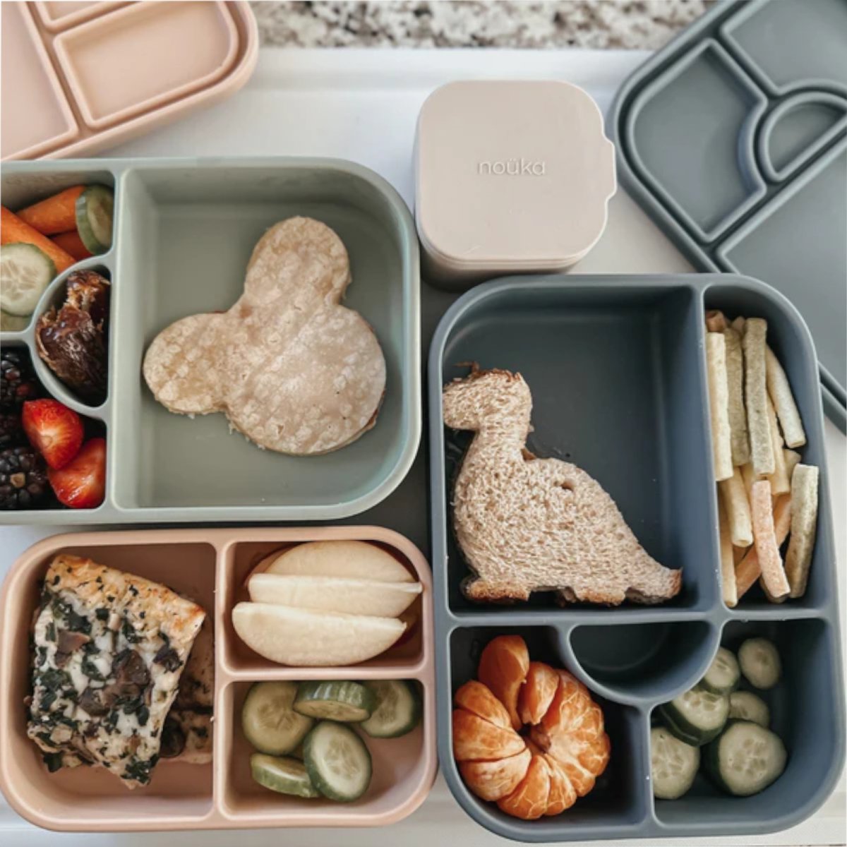 Large Silicone Sealed Lunch Box - Soft Blush