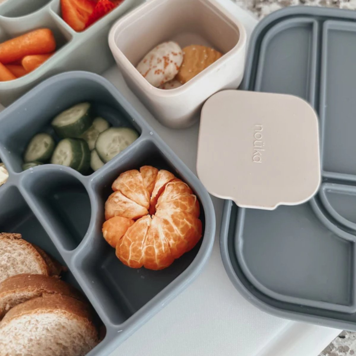 Large Silicone Sealed Lunch Box - Soft Blush
