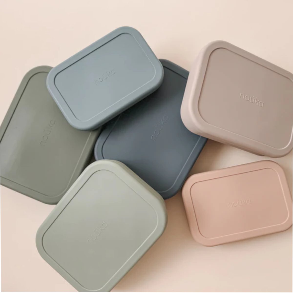 Large Silicone Sealed Lunch Box - Soft Blush