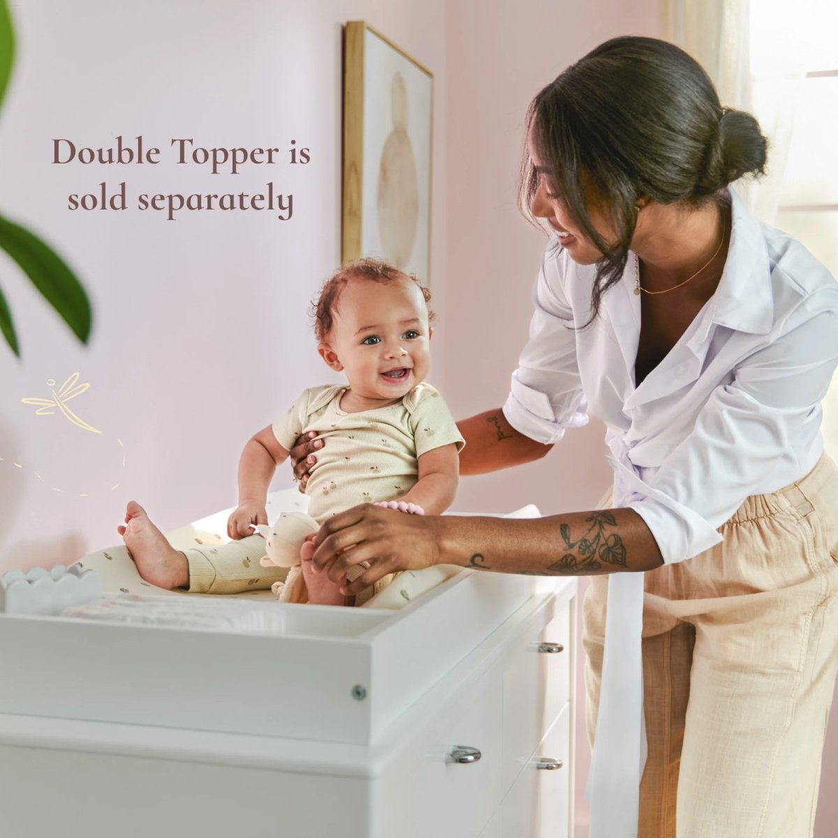 Laurel 6-Drawer Dresser - White/Chestnut