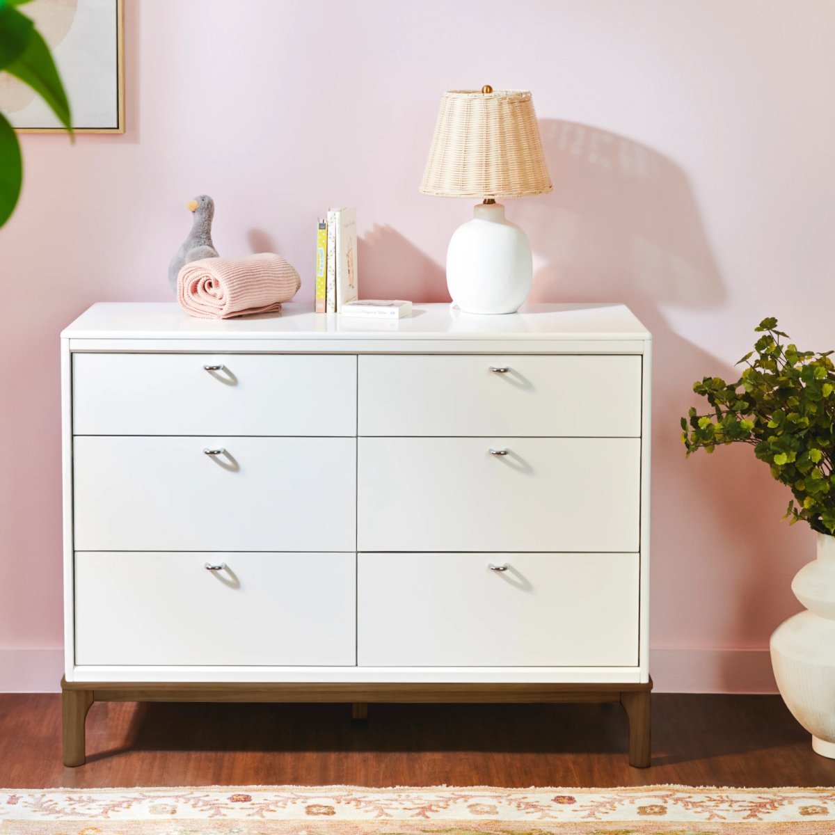 Laurel 6-Drawer Dresser - Black/Chestnut