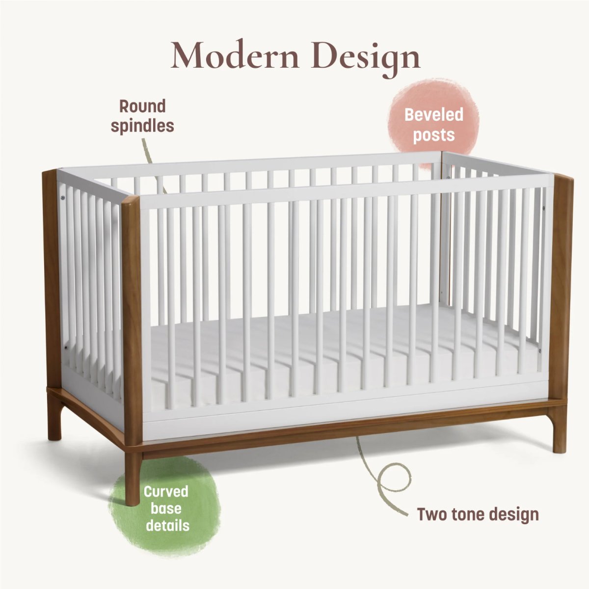 Laurel Island 4 in 1 Crib - Black/Chestnut