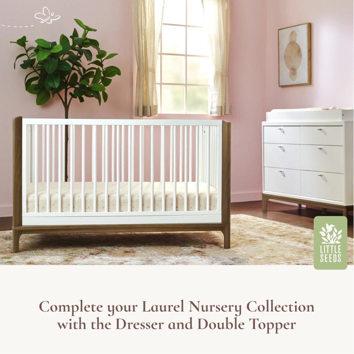 Laurel Island 4 in 1 Crib - Black/Chestnut