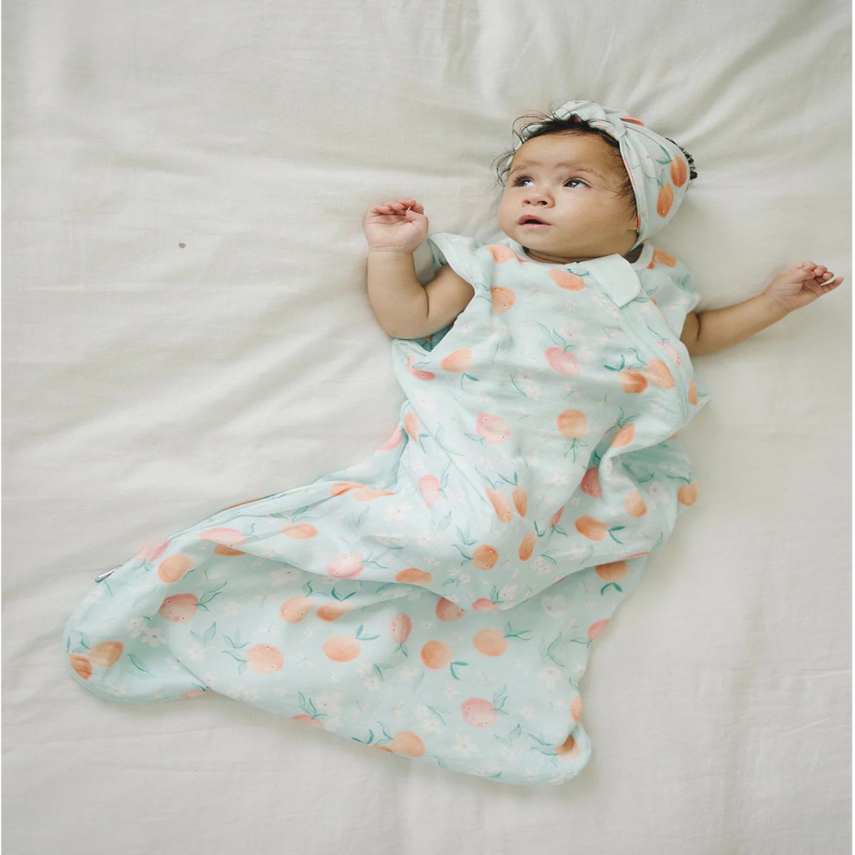 Lightweight Muslin Sleep Bag - Peaches