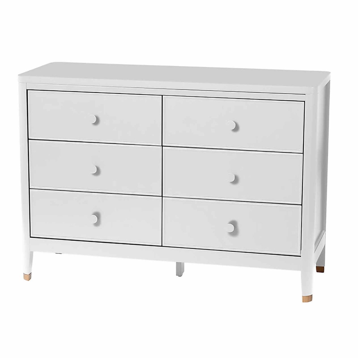 Aster 6 Drawer Dresser - White