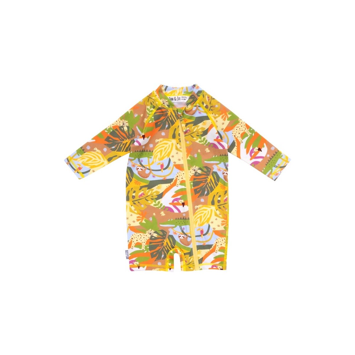 Long Sleeve One Piece UV Jumpsuit - Jungle Friends