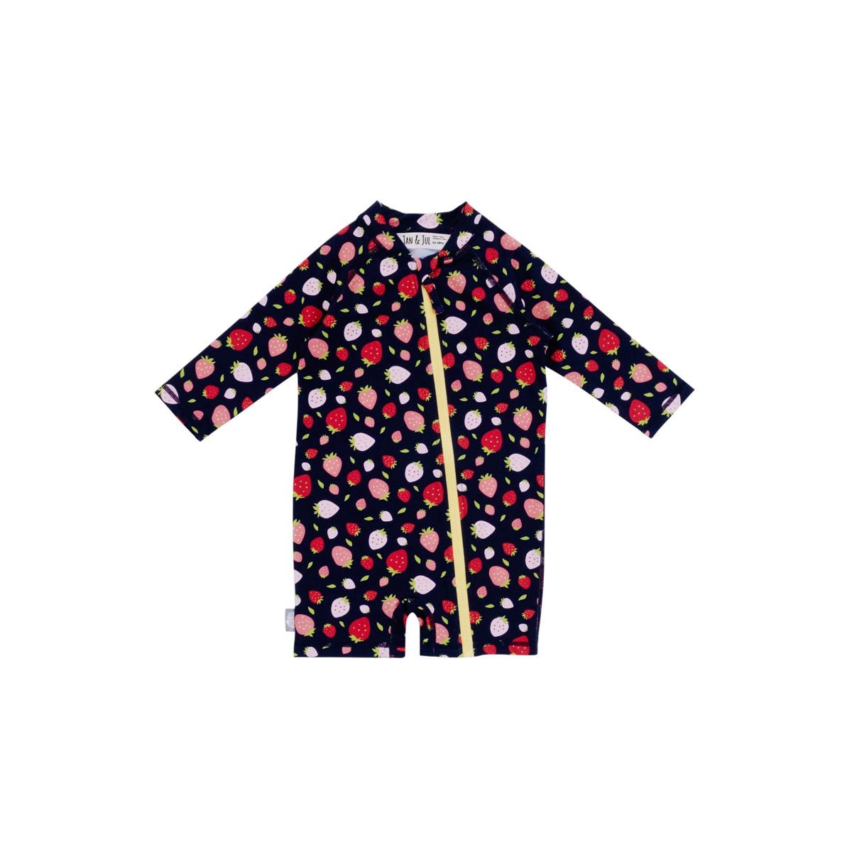 Long Sleeve One Piece UV Jumpsuit - Strawberry