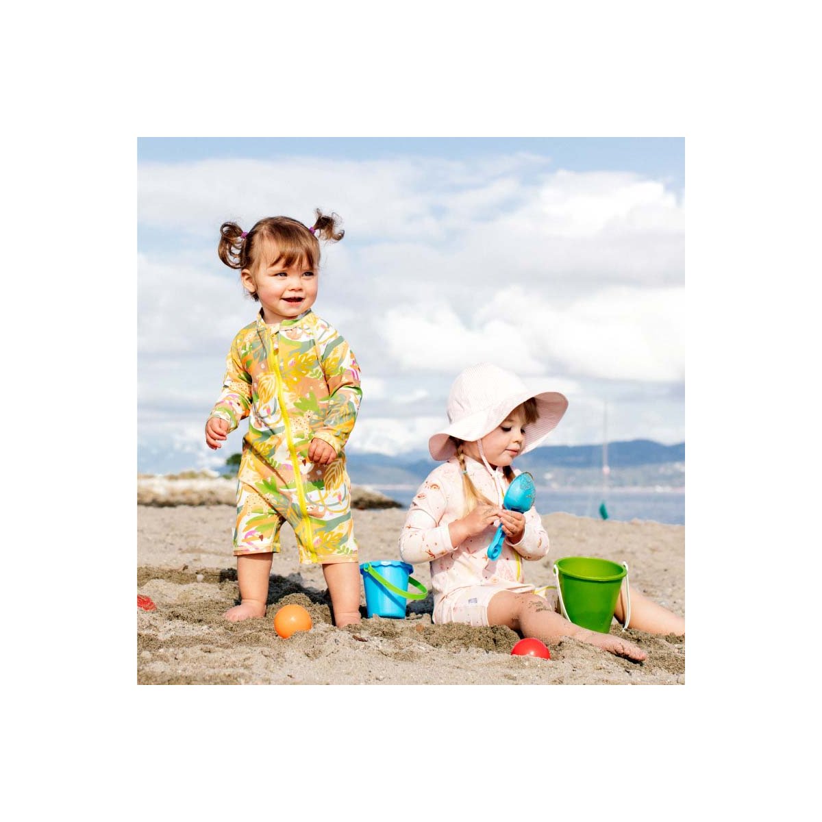 Long Sleeve One Piece UV Jumpsuit - Strawberry