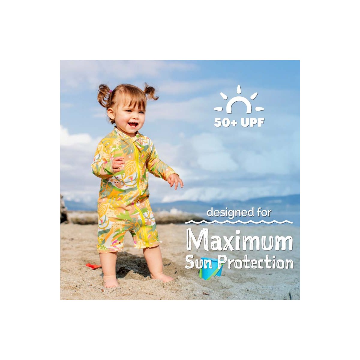 Long Sleeve One Piece UV Jumpsuit - Strawberry