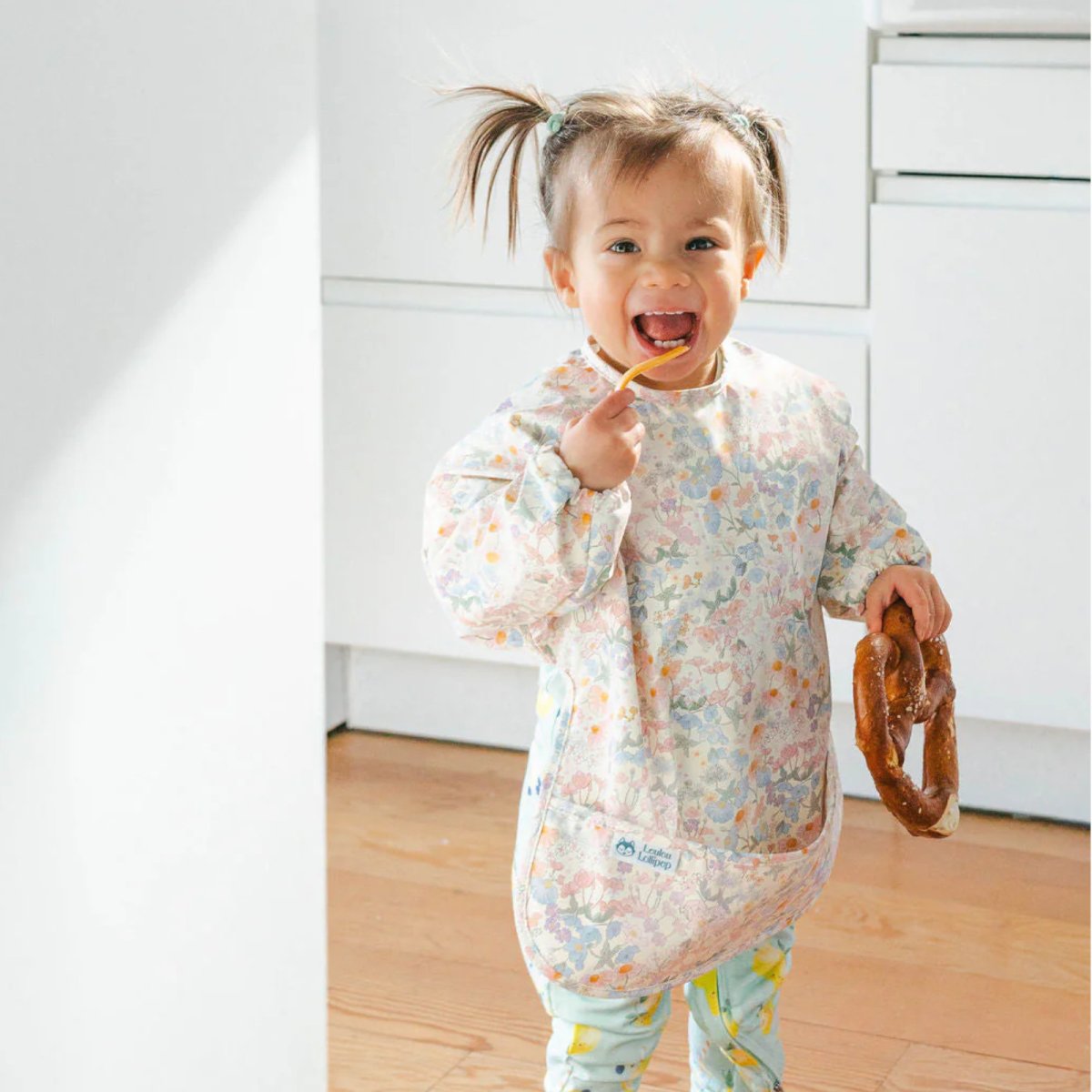 Long Sleeve Waterproof Bib - English Garden