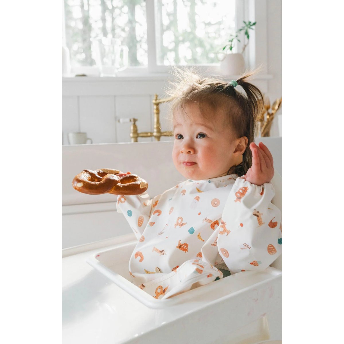 Long Sleeve Waterproof Bib - French Breakfast
