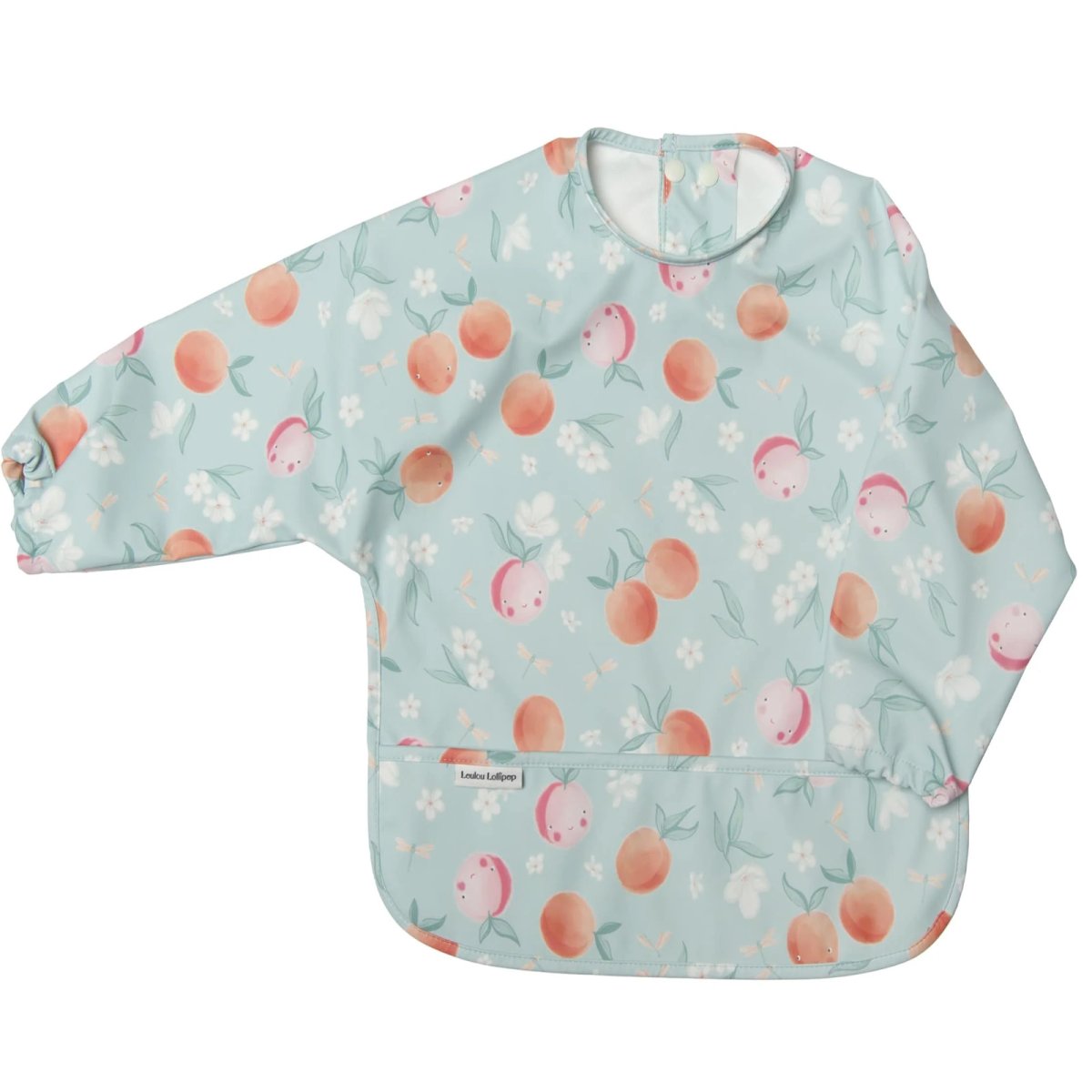 Long Sleeve Waterproof Bib - Peaches
