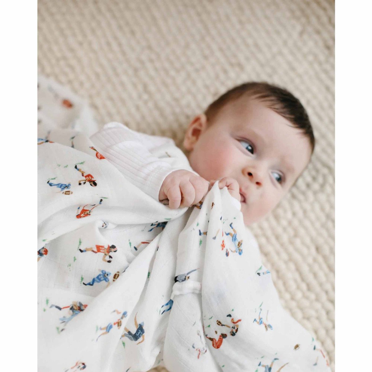 Muslin Swaddle Blanket - Football