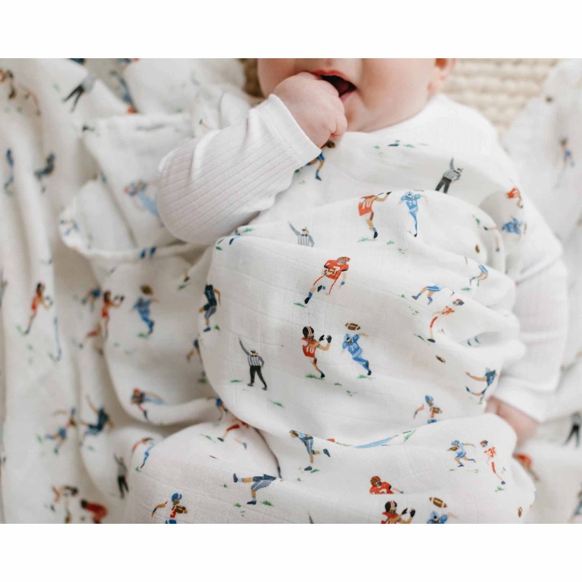 Muslin Swaddle Blanket - Football