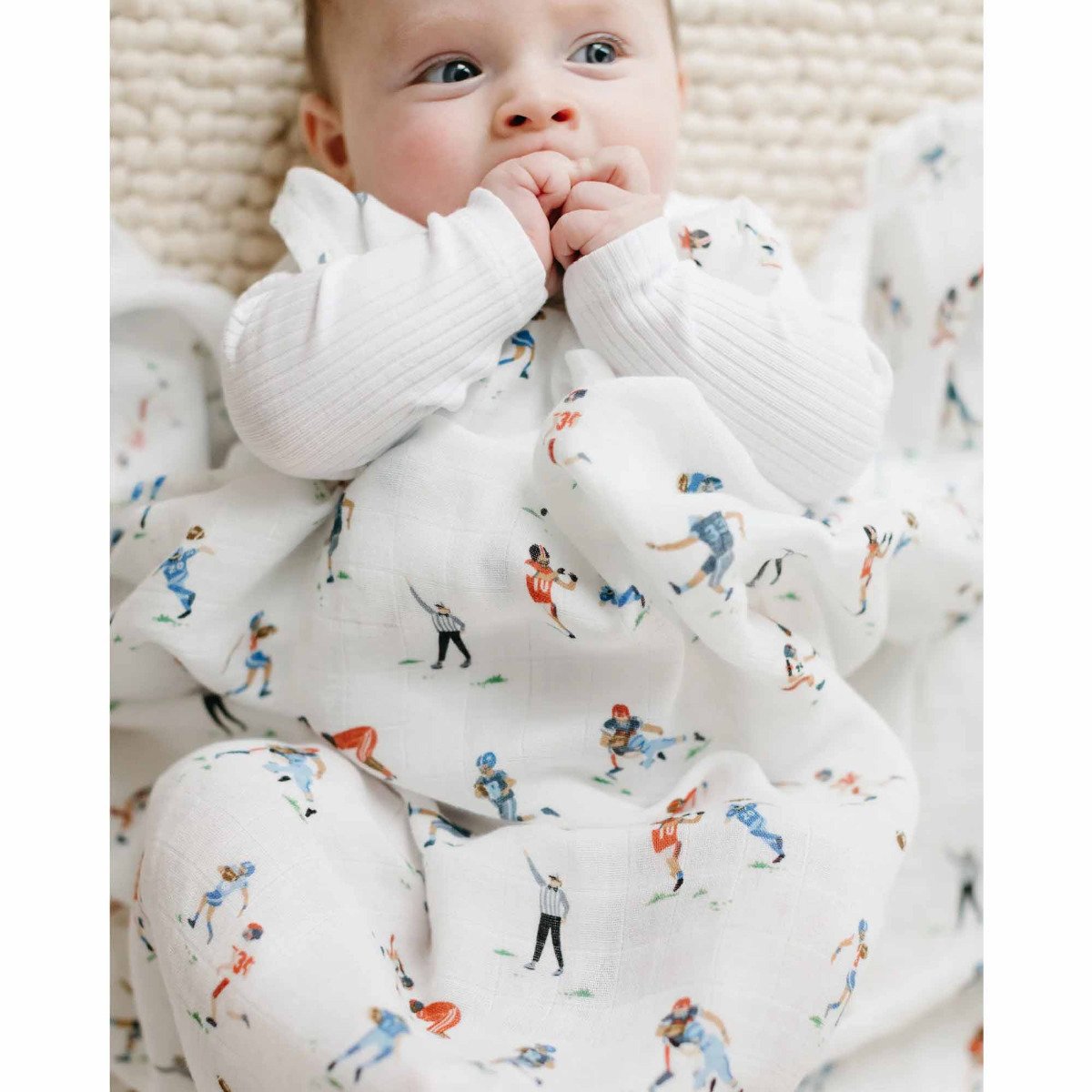 Muslin Swaddle Blanket - Football