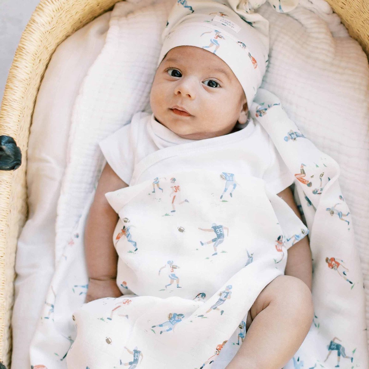 Muslin Swaddle Blanket - Football