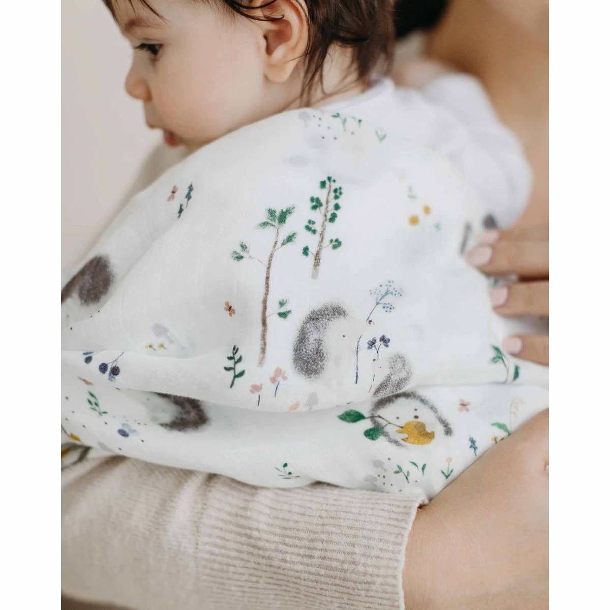 Muslin Swaddle Blanket - Hedgehogs