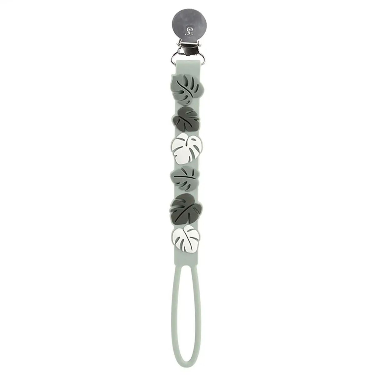 Silicone Pacifier Clip - Beadless Monstera