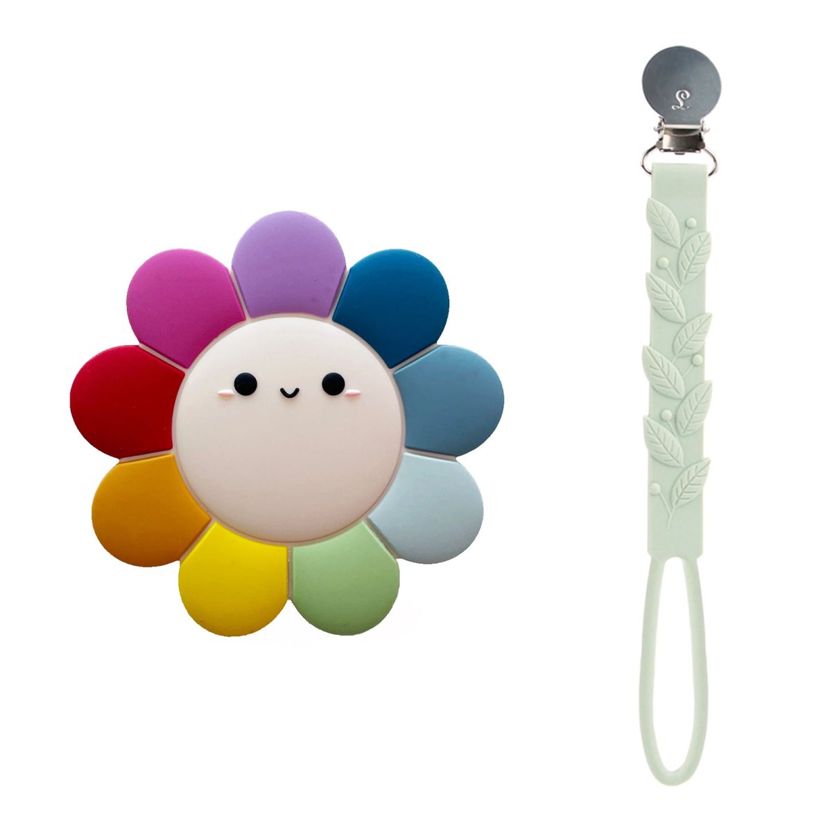Daisy Silicone Teether - Rainbow