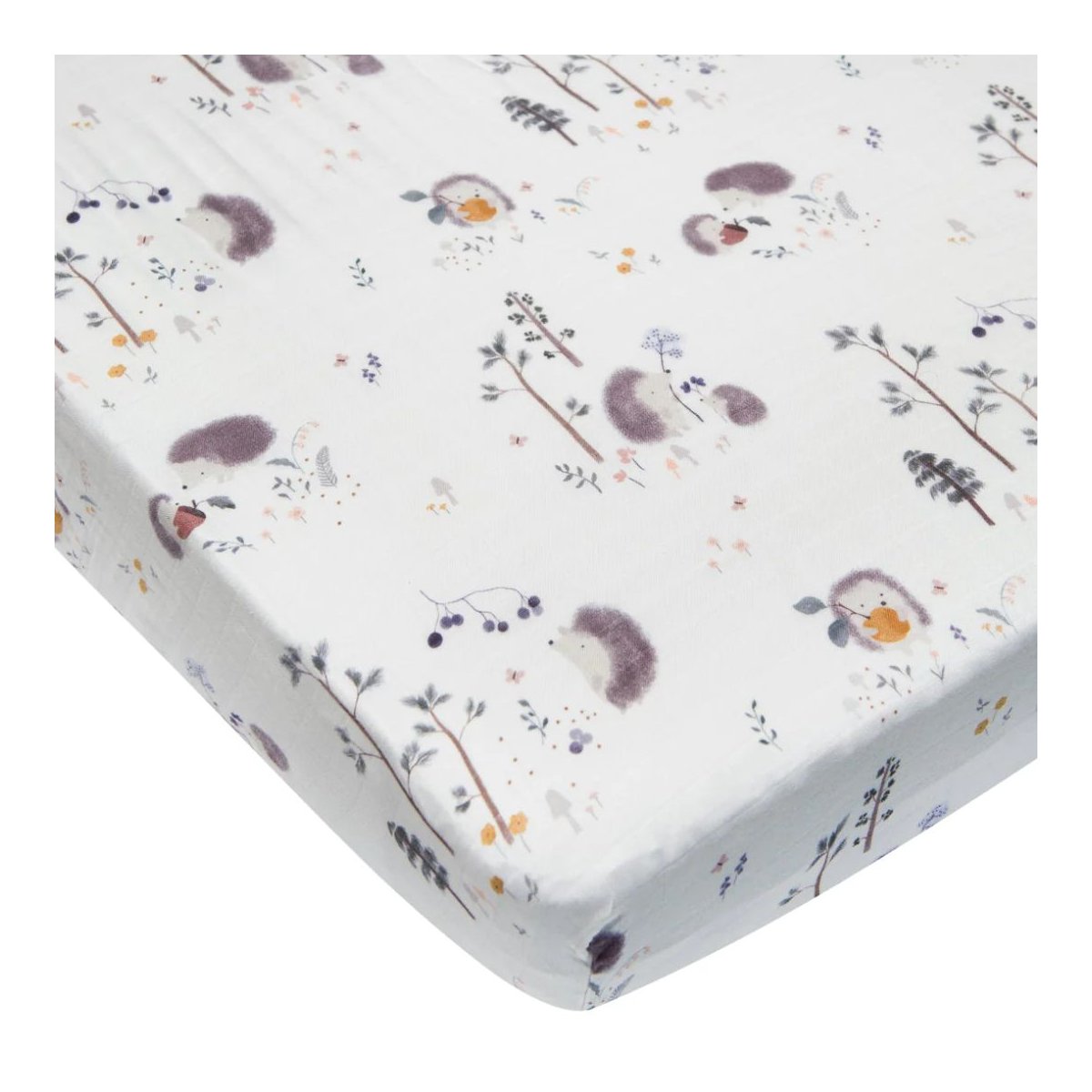Fitted Crib Sheet - Hedgehogs