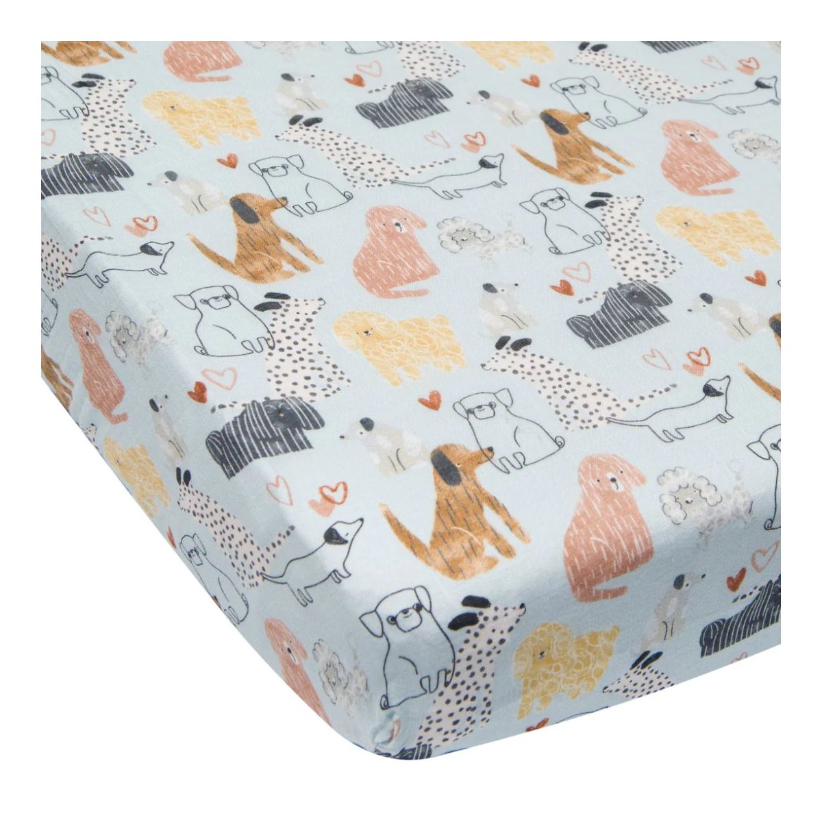 Fitted Crib Sheet - Honey Puppies