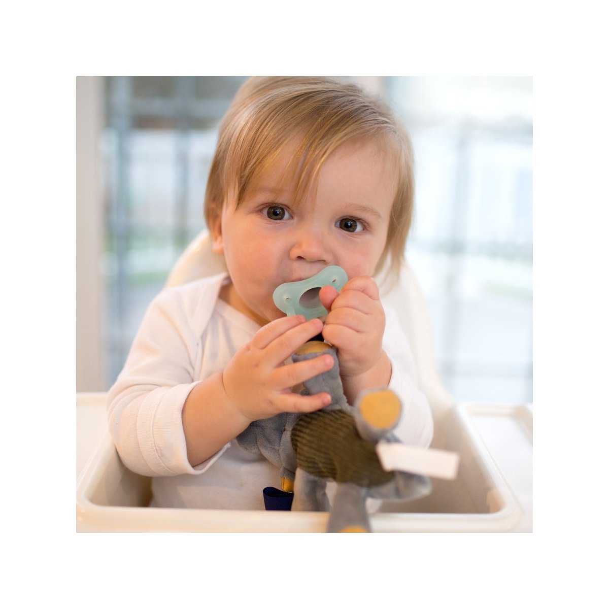 Lovey with Pacifier - Teddy the Triceratops