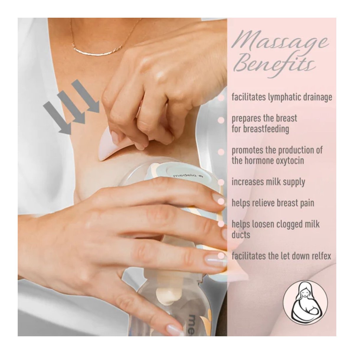 Pro Lactation Massager with Heat - Blush