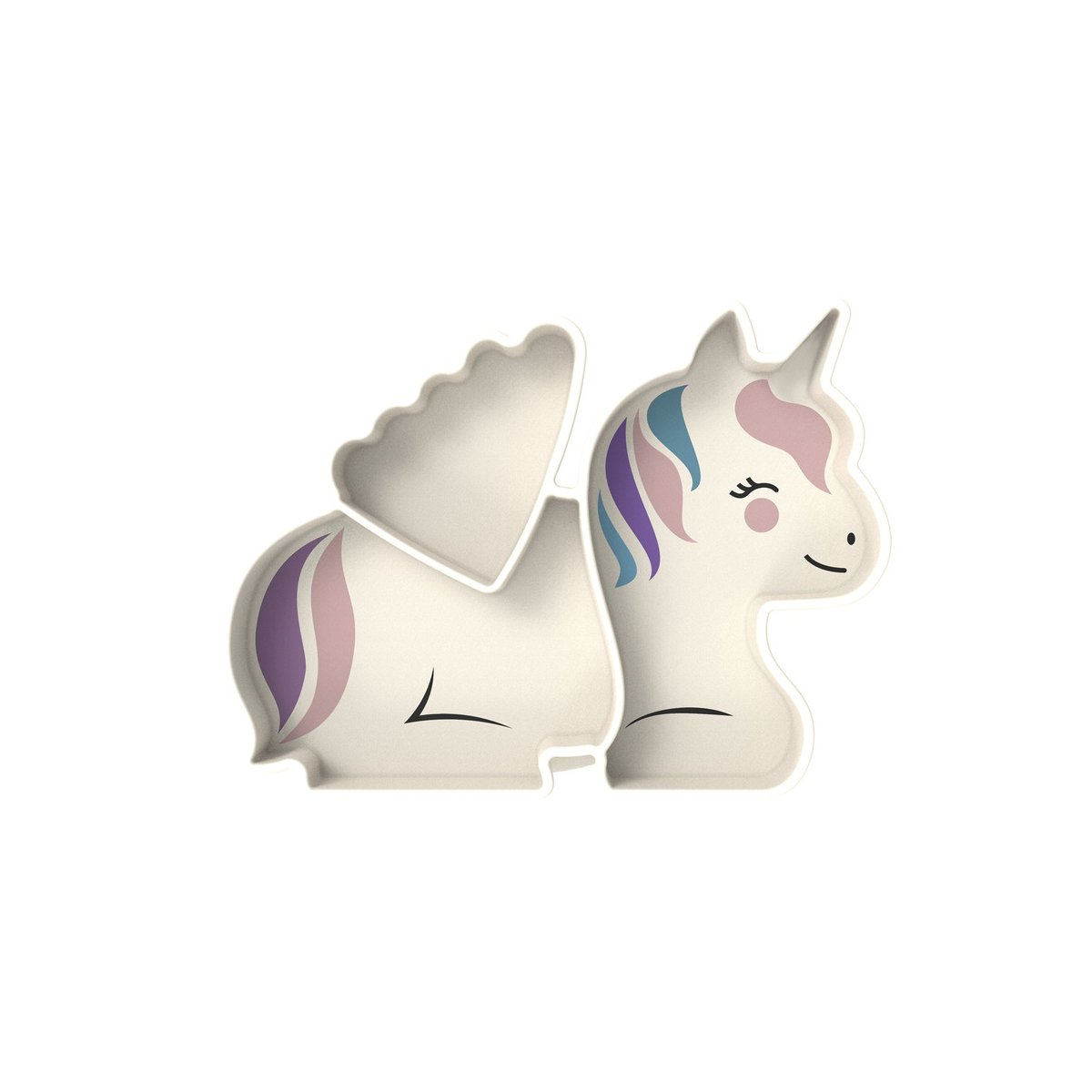 LUX Divided Silicone Suction Plate - Unicorn
