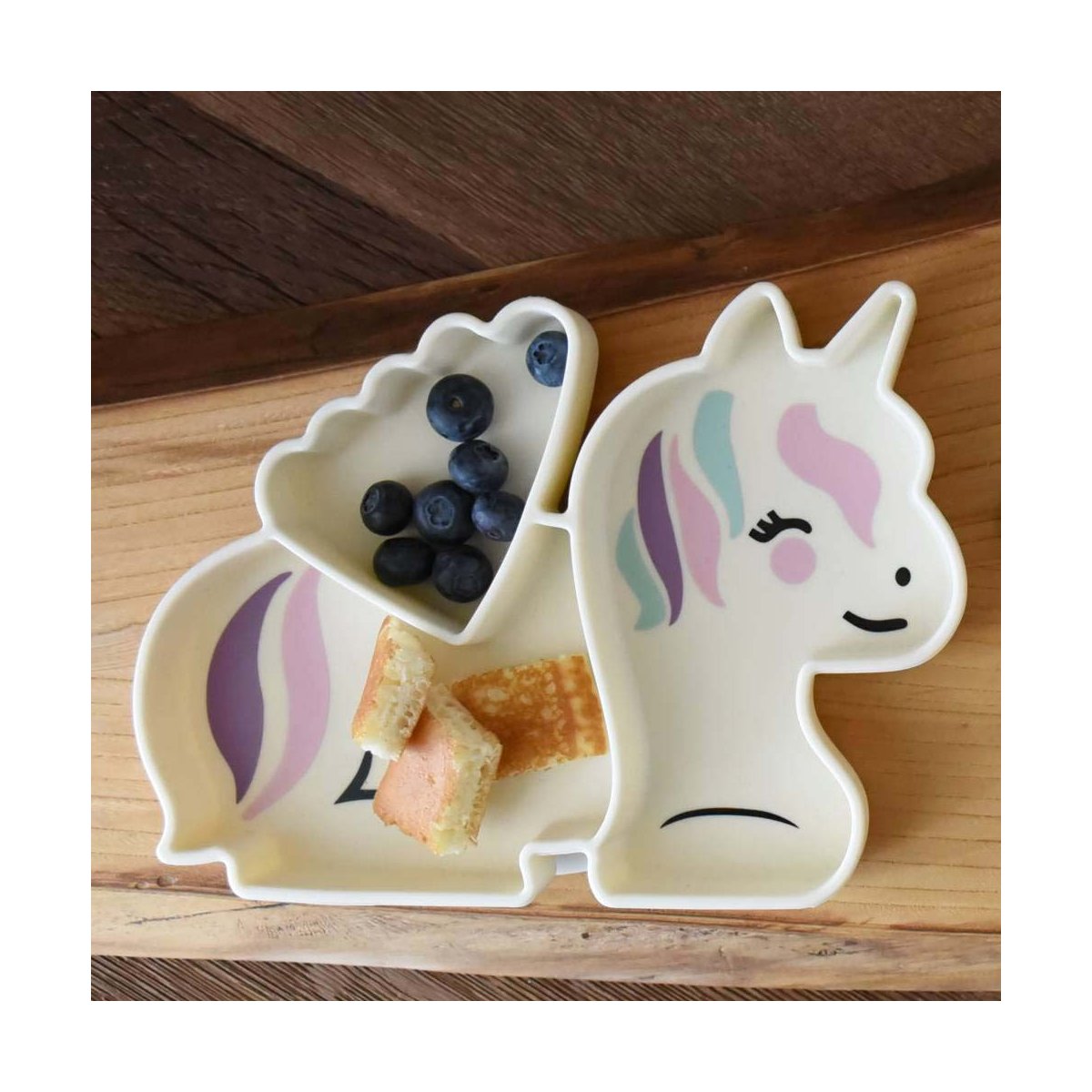 LUX Divided Silicone Suction Plate - Unicorn