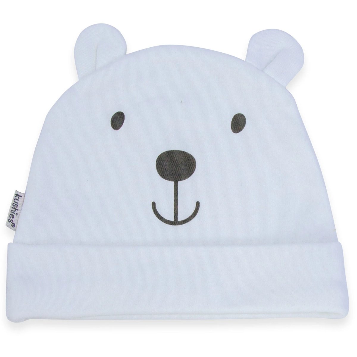 Baby Hat w/Ears Cotton/Lycra  03m - Blue