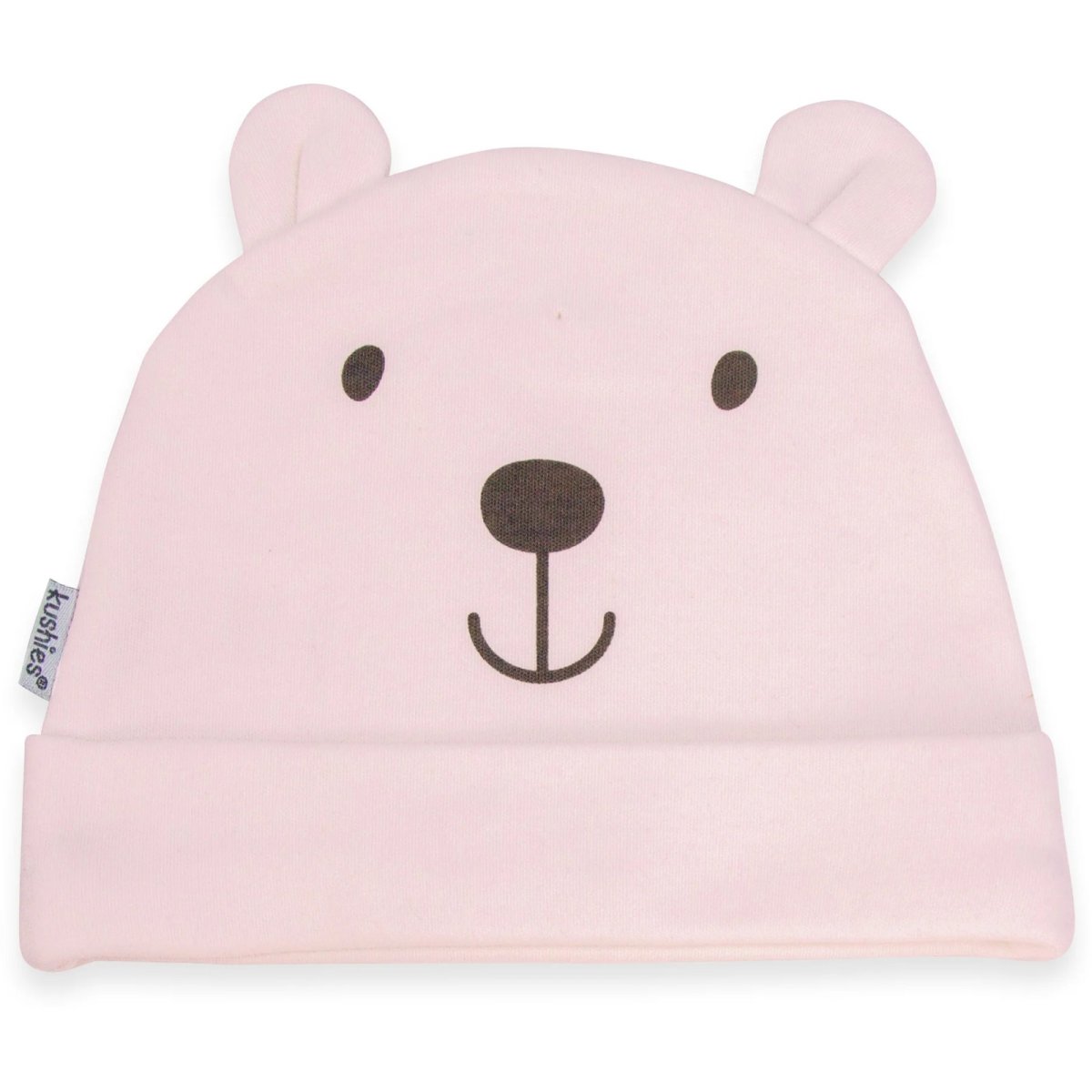 Baby Hat w/Ears Cotton/Lycra  03m - Pink