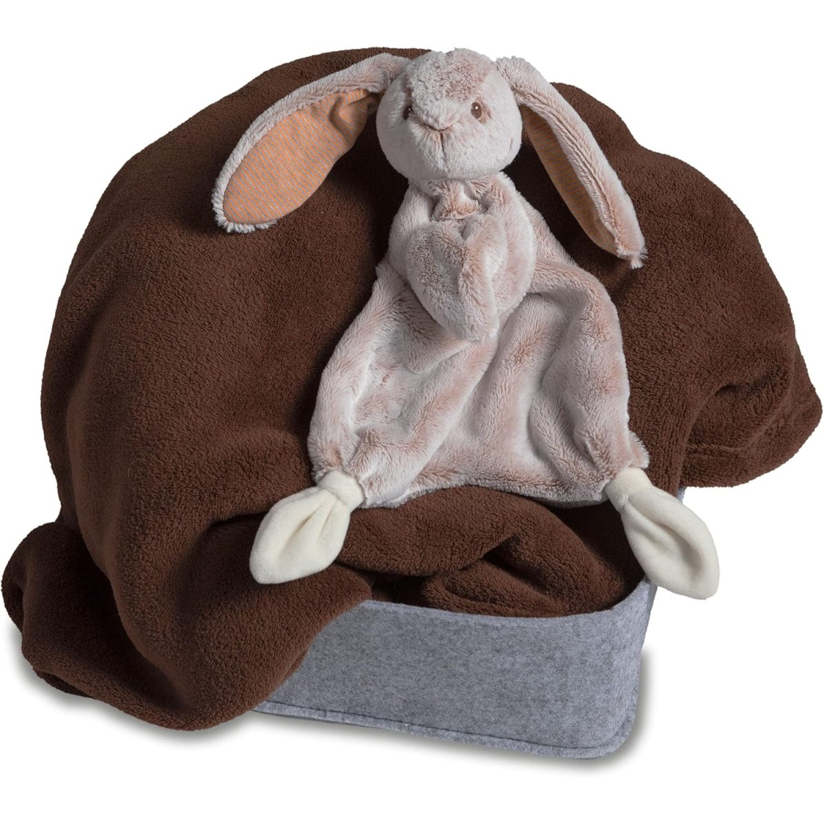 Silky Bunny Lovey - Tan - 13 inch