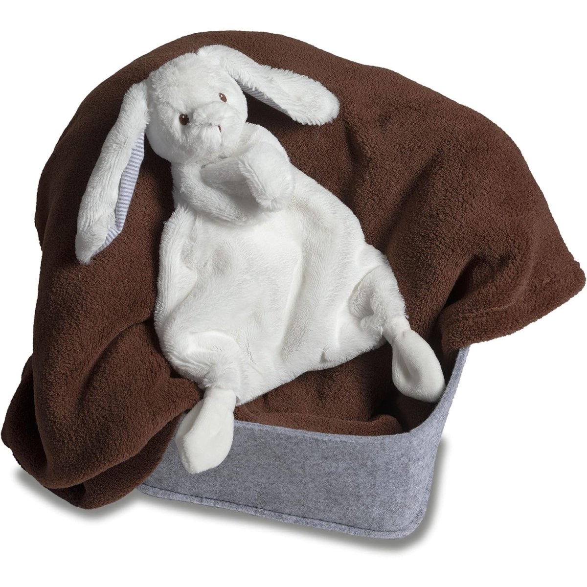 Silky Bunny Lovey - White - 13 inch
