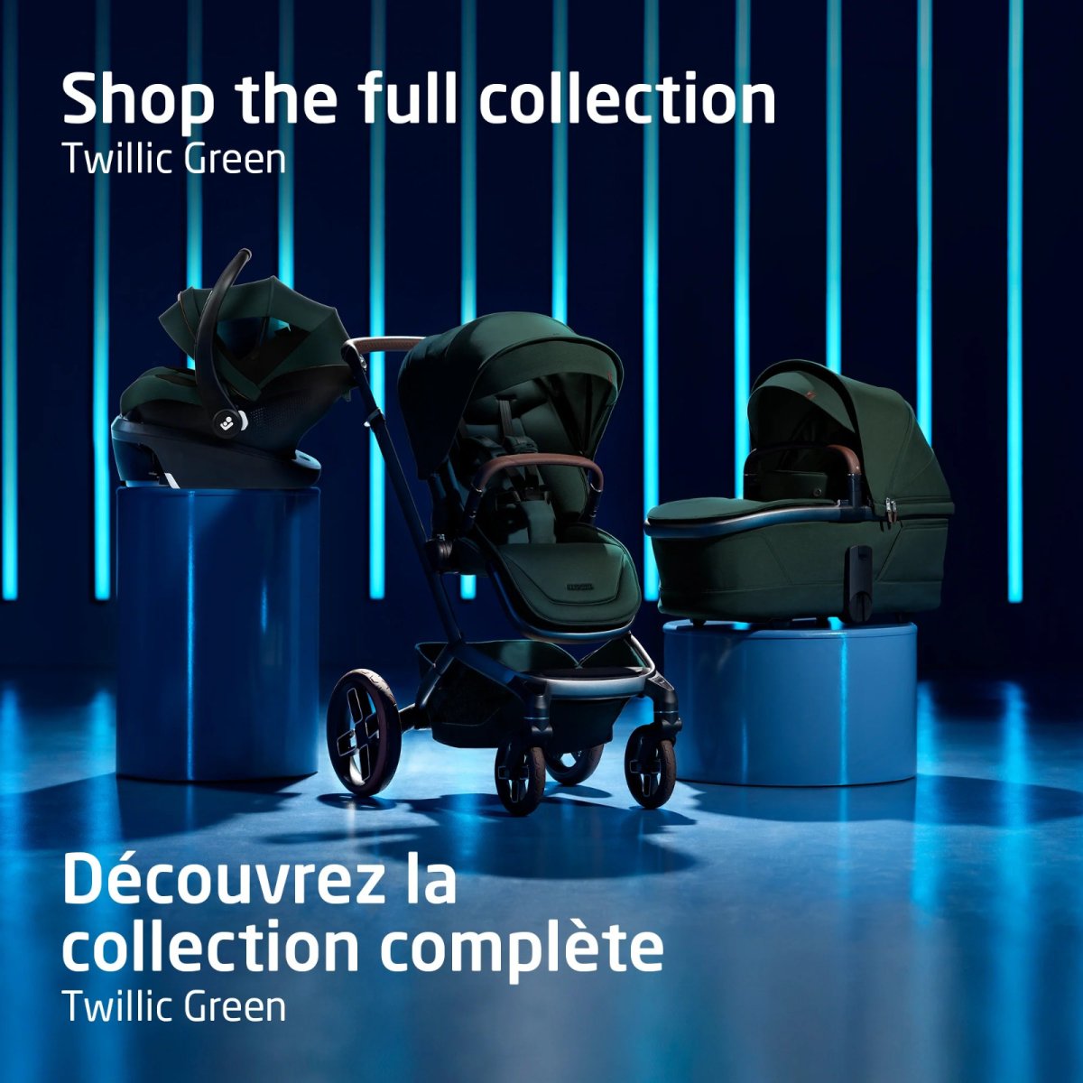 Fame Stroller & Mico Luxe + Bundle Twillic Green