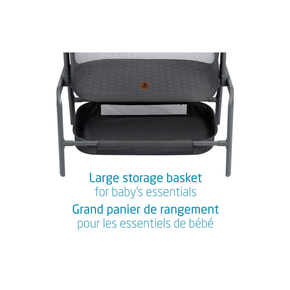 Iora Bedside Bassinet - Classic Graphite