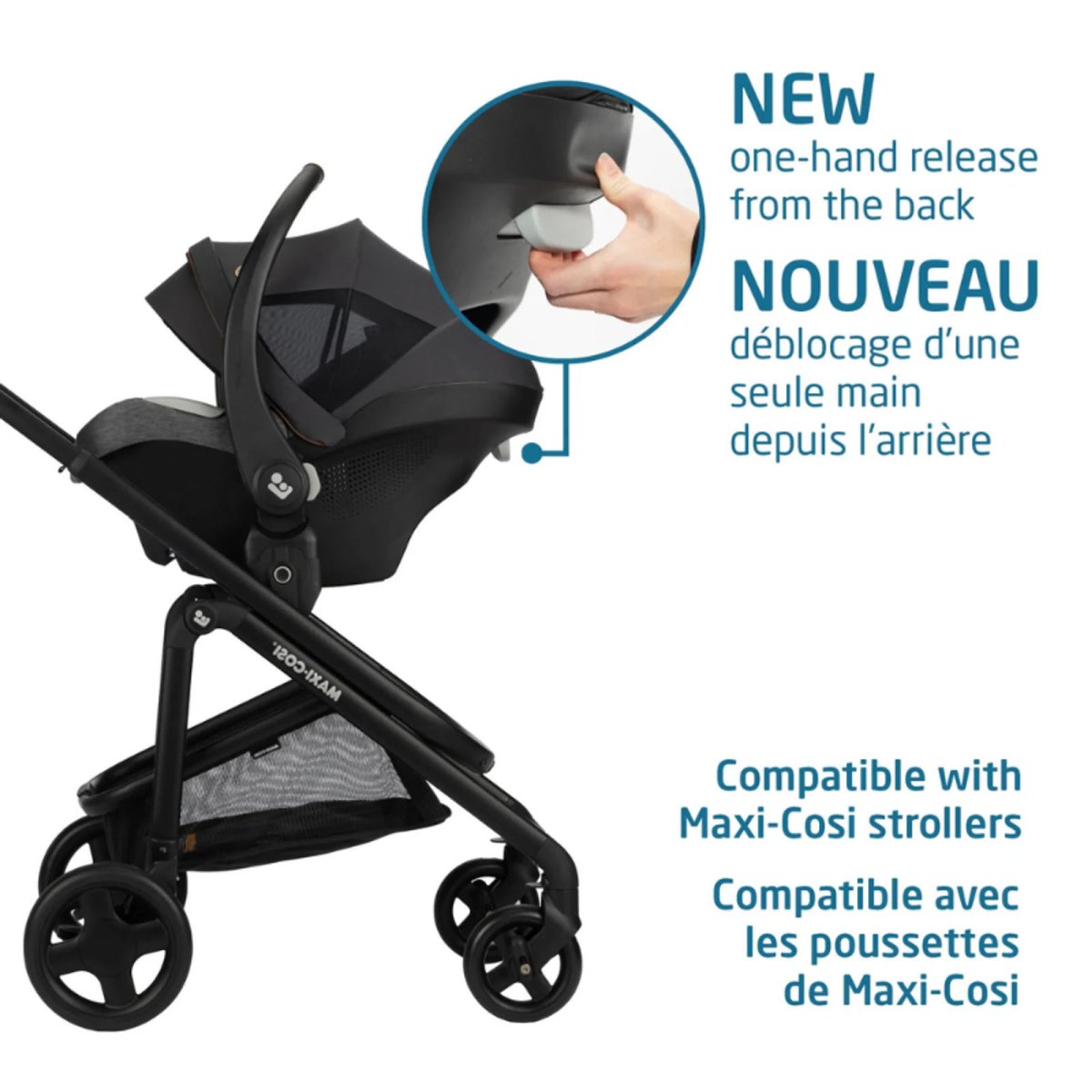 Mico Luxe+ Infant Car Seat - Absolute Black (Exclusive Online Product)
